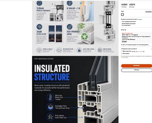 Thermal simulation diagram and test report verifying window U-factor and SHGC performance