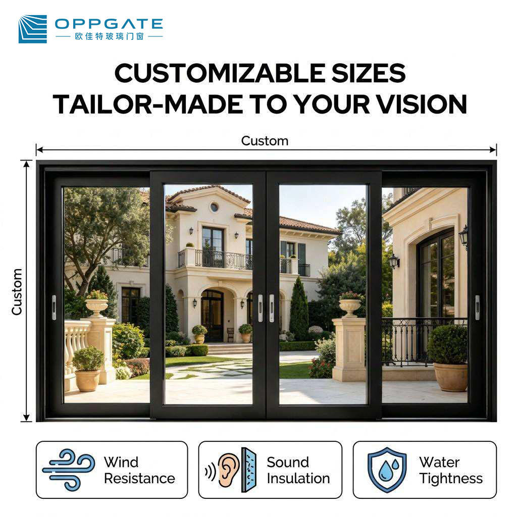 Slim Frame Office Sliding Door - Side-Pressure Compression Sealing System