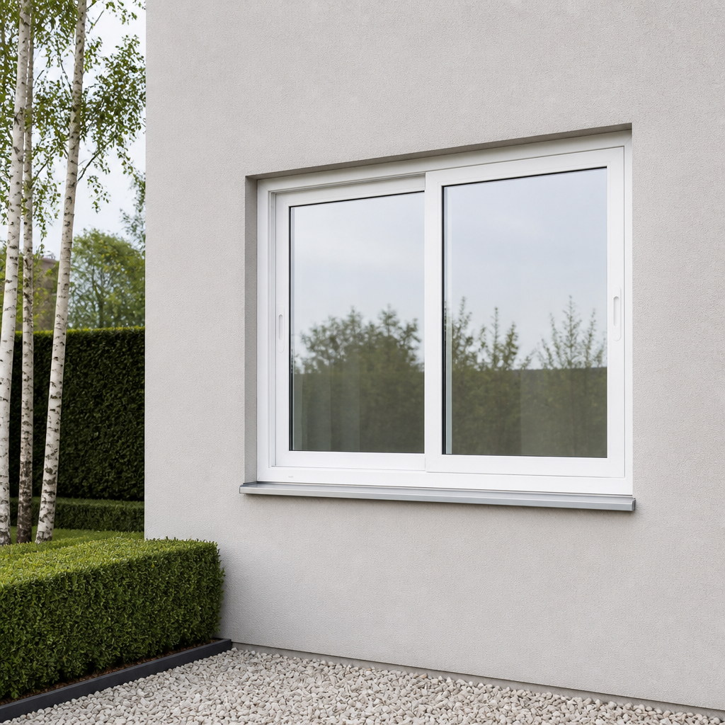 Custom UPVC Sliding Window - Multi-Chamber uPVC Extrusion & Steel Core