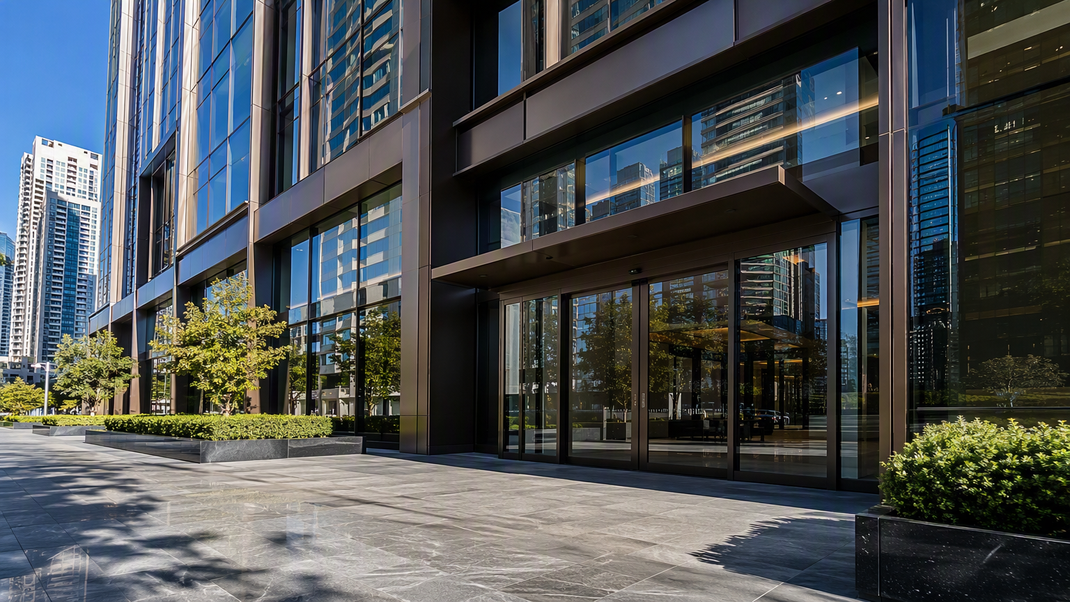 Sydney commercial headquarters with AS2047 certified architectural window and facade installation